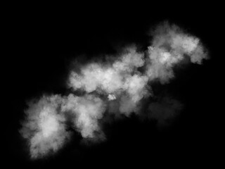 white smoke cloud on Isolated black background . Misty fog effect texture overlays