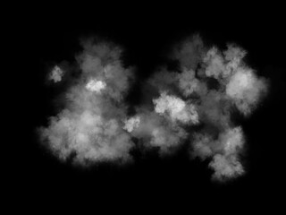 white smoke cloud on Isolated black background . Misty fog effect texture overlays