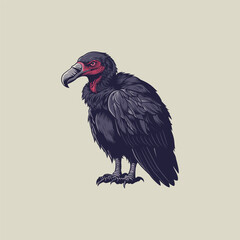 Vector illustration of a vulture