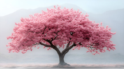 Fototapeta premium a tree with pink flowers