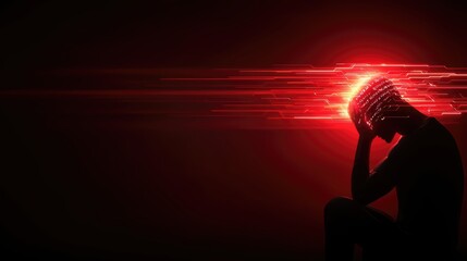 Abstract Concept of Mental Strain and Frustration