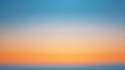 serene gradient of blue and orange hues creates calming atmosphere, perfect for backgrounds or artistic projects. soft transition evokes tranquility and peace