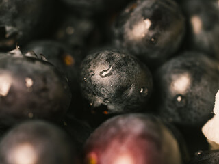 Close up of blueberries