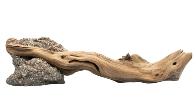 driftwood log on transparent background - Powered by Adobe