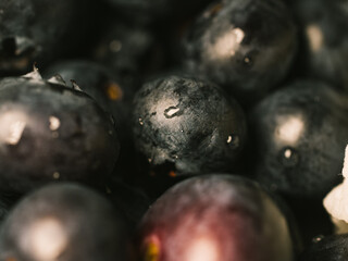 Close up of blueberries