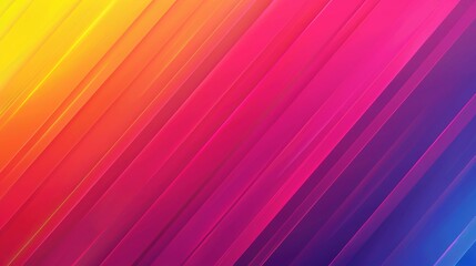 Obraz premium Vibrant Abstract Background with Colorful Diagonal Lines in Gradient Shades of Yellow, Pink, and Blue