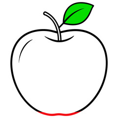 Beautiful Shiny Red Apple Vector Artwork Perfect for Kitchen Decor and Healthy Living
