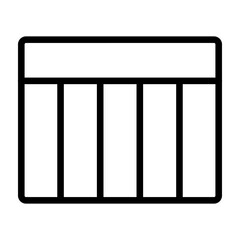Column Vector Line Icon Design