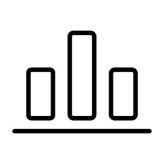 Bottom Alignment Vector Line Icon Design