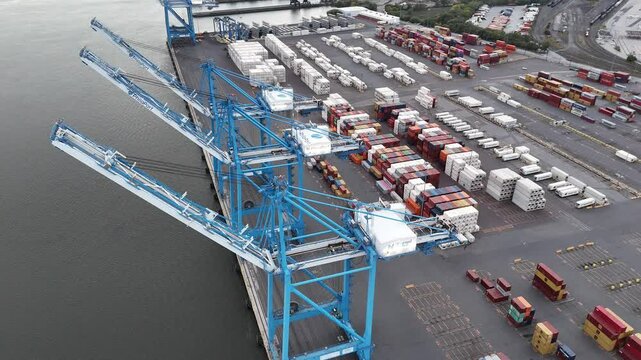 Philadelphia, Pennsylvania - October 1, 2024 - Philly Port on First Day of Port Strike