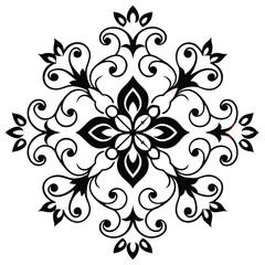 Floral design pattern ornament vector illustration for free download