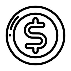 Dollar coin icon