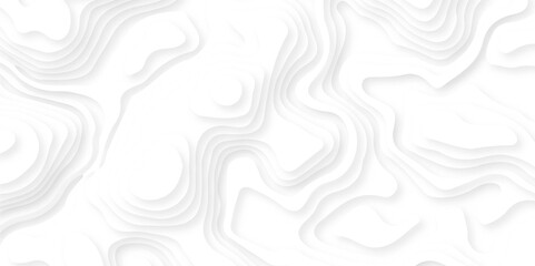Colorful and white wave. Abstract paper cut. Color geometric form. Wave paper cut. Map line of topography. Map mockup