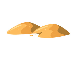 Sand pile. sandy dune. Decorative design element