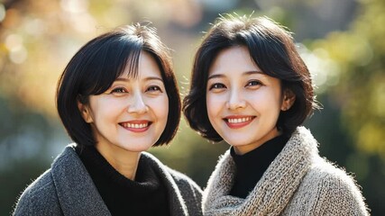 Portrait of Joyful Mother and Daughter