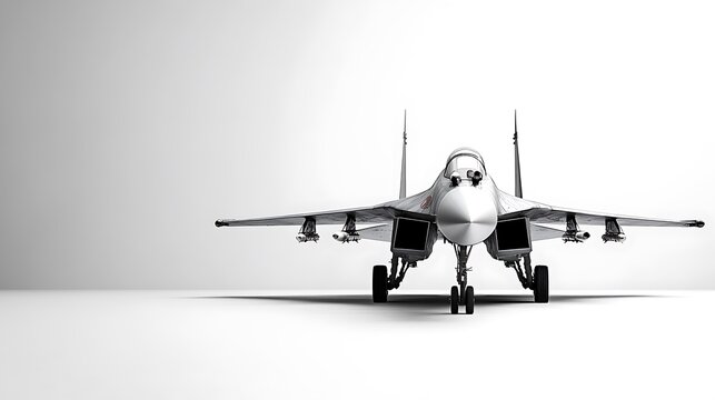 Su-33 Fighter Jet in a White Studio