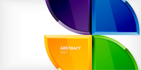 Glossy circles geometric background. Vector Illustration For Wallpaper, Banner, Background, Card, Book Illustration, landing page