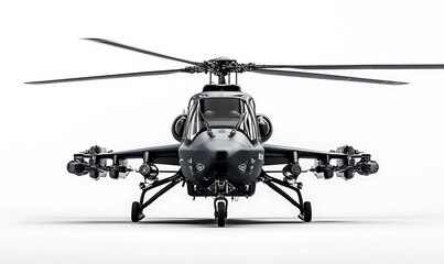 Front View of a Modern Attack Helicopter