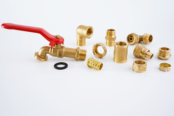 Brass and copeer pipe fittings adapters tube coupler connector water fuel gas 