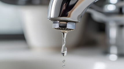Close-up of a leaking faucet dripping water onto a white porcelain sink, highlighting the urgency of fixing a product issue.