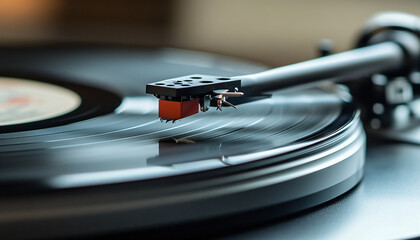 turntable playing vinyl record