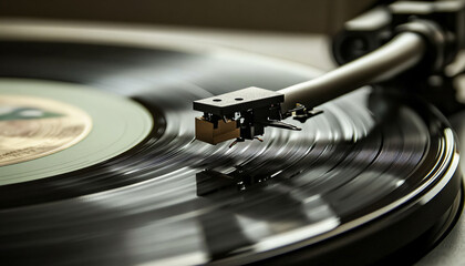 turntable playing vinyl record
