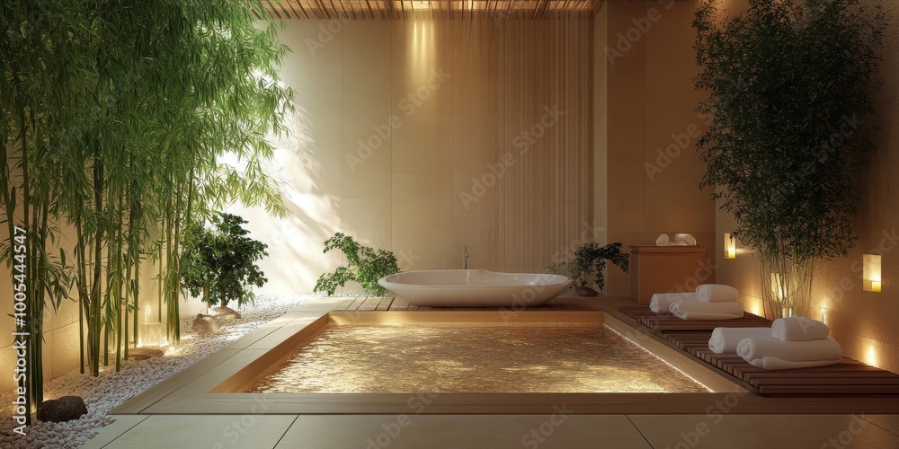 Canvas Prints Relaxing spa environment arranged in a balanced pattern.