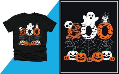 Boo t-shirt Design Vector Illustration.
