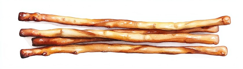 A close-up view of crispy breadsticks arranged neatly, perfect for appetizers or snacking. Ideal for food photography.
