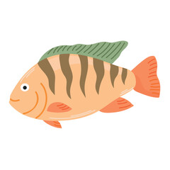 Tilapia icon clipart avatar logotype isolated illustration