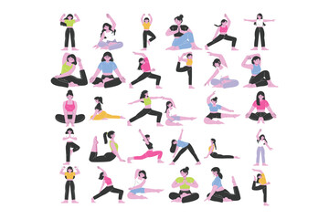 Flat Design Women Wellness Illustration