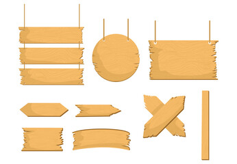 Wooden sign vector, decoration board illustration