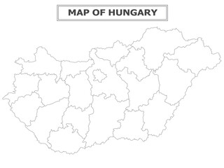 European Country Geography Political map. Political map of country with capital, province or state capital, major cities and town.