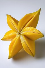 Star fruit cut in half