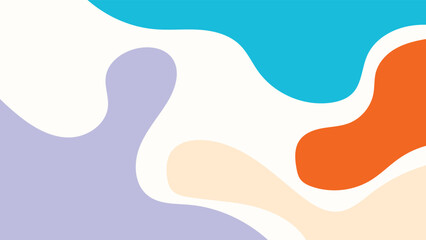 ABSTRACT WHITE BACKGROUND WITH HAND DRAWN SHAPES COLORFUL FLAT DESIGN VECTOR TEMPLATE FOR WALLPAPER, COVER DESIGN