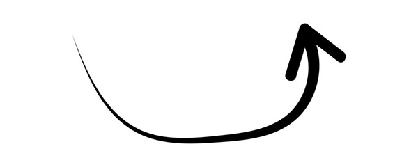 Hand drawn arrow mark icons. Collection hand drawn arrows. Set simple arrows isolated on Transparent background. Hand drawn doodle sketch style. Doodle hand drawn business arrow . Vector illustration