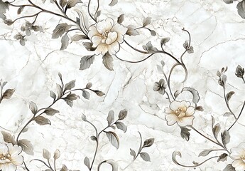 Rond tafelkleed A seamless pattern of beautiful flowers
