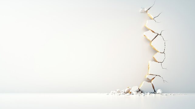 Crumbling Walls Reflecting Erosion and Pain