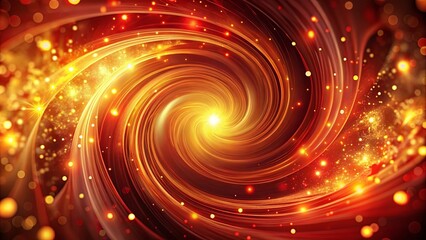 Obraz premium Golden Swirls and Glimmering Lights Embrace the Center