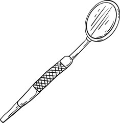 sketch dental mirror