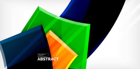 Vector abstract color geometric shapes. Illustration For Wallpaper, Banner, Background, Card, Book Illustration, landing page