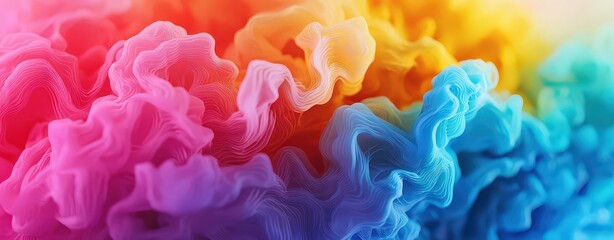 Fototapeta premium Vibrant abstract background with colorful flowing shapes and gradient hues, perfect for creative designs and artistic projects.