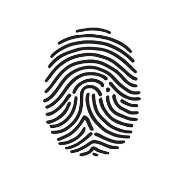 recommend clip art: finger print fingerprint lock secure security logo vector icon