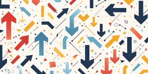 Layout pattern featuring success icons like upward arrows.