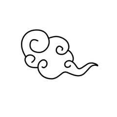 hand drawn traditional chinese clouds