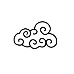 hand drawn traditional chinese clouds