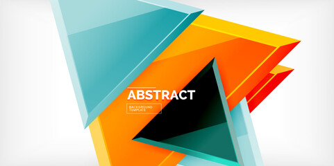 Triangle glass shapes geometric abstract background. Vector Illustration For Wallpaper, Banner, Background, Card, Book Illustration, landing page