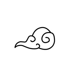 hand drawn traditional chinese clouds