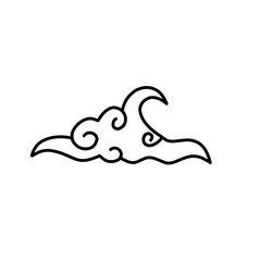 hand drawn traditional chinese clouds