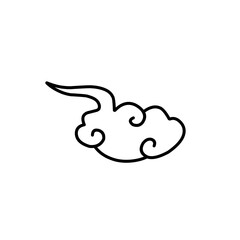 hand drawn traditional chinese clouds